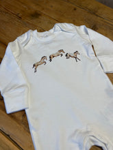 Load image into Gallery viewer, Jumping pony organic cotton sleepsuit
