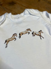 Load image into Gallery viewer, Jumping pony organic cotton sleepsuit
